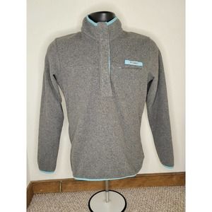 Columbia 1/2 Button Men’s Sweater/Jacket Size Small Blue/Grey - Great Condition